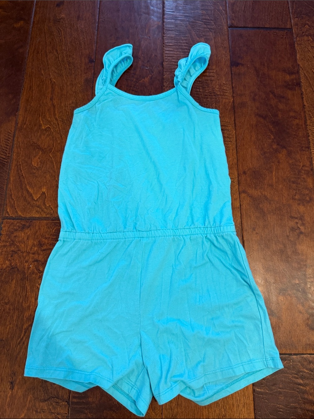 The Children’s Place Turquoise Blue Ruffle-Strap Girls' Romper
